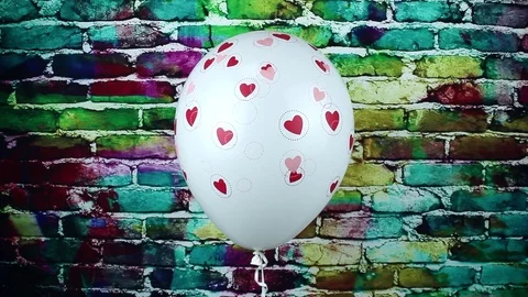 Balloon and color bricks Stock Footage 84718427