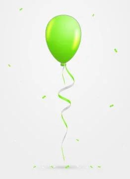 Balloon and confetti Stock Illustration