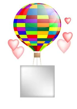 Balloon and hearts Stock Illustration