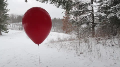 Balloon and Snow Stock Footage 24471298