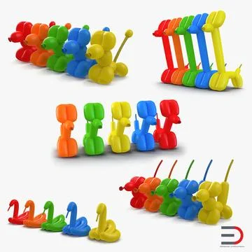 Balloon Animals Collection 2 3D Model