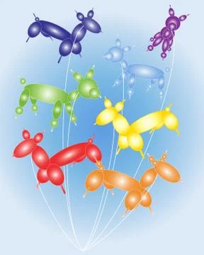 Balloon animals Stock Illustration