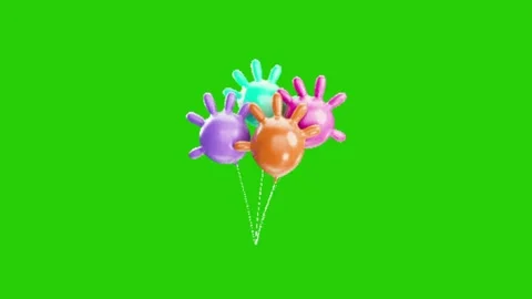 Balloon animation on chroma key background Vidéo 333561513