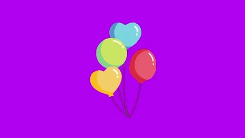 Balloon animation on chroma key background Vidéo 333561673