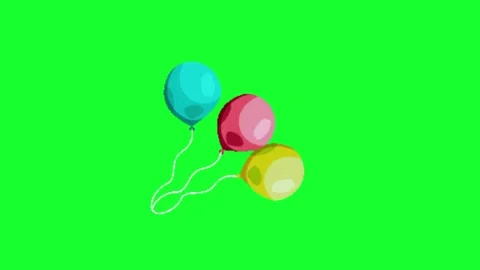 Balloon animation on chroma key background 库存影片 333561698