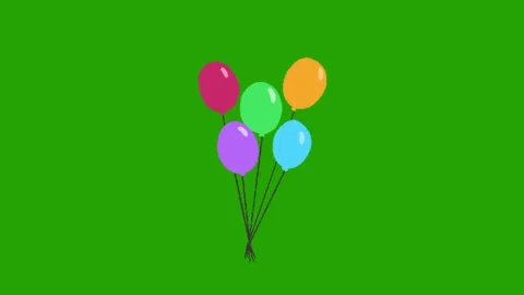Balloon animation on chroma key background Stock-Footage 334116508