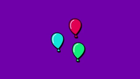 Balloon animation on chroma key background 库存影片 334116523