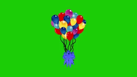 Balloon animation on chroma key background 库存影片 334116546