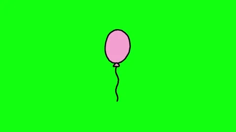 Balloon animation on green screen background 動画素材 335427572