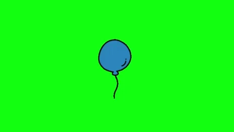 Balloon animation on green screen background 動画素材 335427578