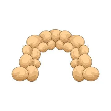 Balloon arch illustration Stock Illustration