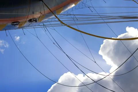 Balloon on a background of clouds Stock Photos