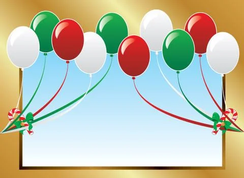 Balloon Background Frame Stock Illustration