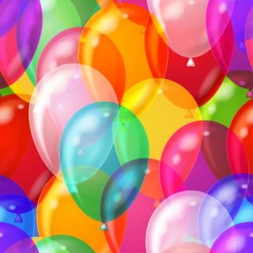 Balloon background seamless Illustrazione stock