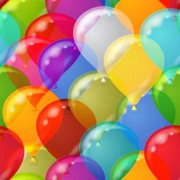 Balloon background seamless Stock Illustration