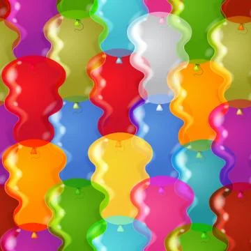 Balloon background seamless Stock Illustration