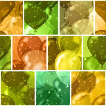 Balloon background seamless Stock Illustration