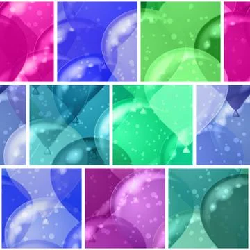 Balloon background seamless Stock Illustration
