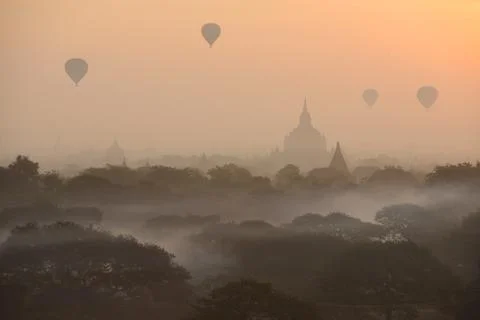 Balloon in bagan Stock Photos