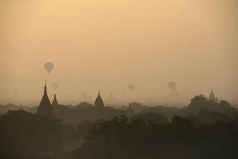 Balloon in bagan Stock Photos