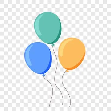 Balloon ballon vector flat cartoon birthday party Illustrazione stock