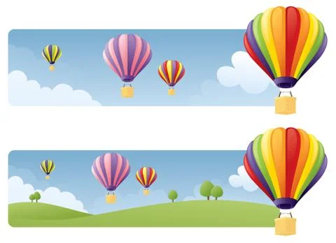 Balloon banners Stock Illustration
