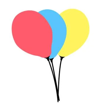 Balloon beautiful inflatable on a white background Ilustración de archivo