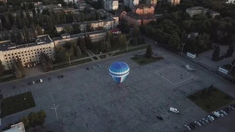 A balloon from a bird's eye view Stock Footage 90083962