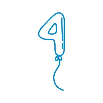 Balloon Birthday Design Template Vector Stock-Illustration