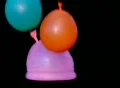 Balloon Bouncing Assorted Color 2 Loop in slow motion Web Footage