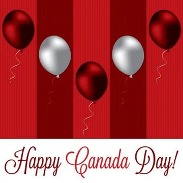 Balloon Canada Day card in vector format. Stock Illustration