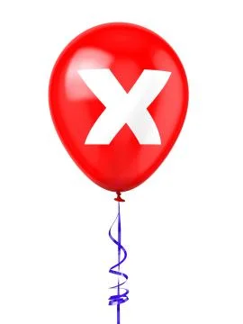 Balloon with cancel sign Stock Illustration