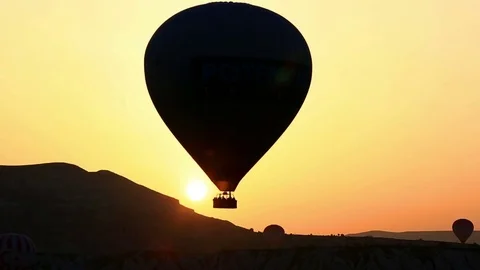 Balloon in Cappadocia, Turkey Stock Footage 81870747