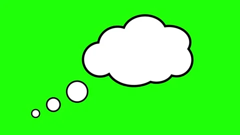 Balloon chat idea animated balloon cloud of ideas thoughts isolated 4k loopin Stock Footage 325039626