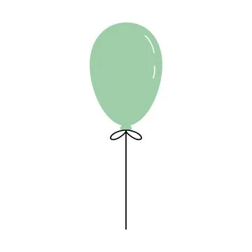 Balloon colored isolated flat style Illustrazione stock