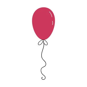 Balloon colored isolated flat style Stock Illustration