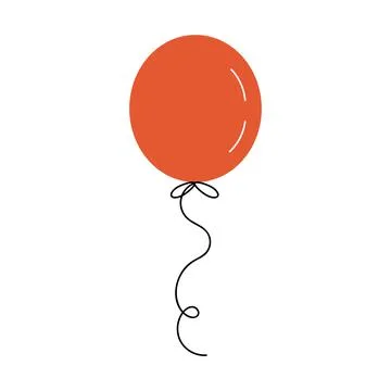 Balloon colored isolated flat style Stock Illustration