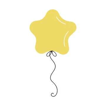 Balloon colored isolated flat style Stock Illustration