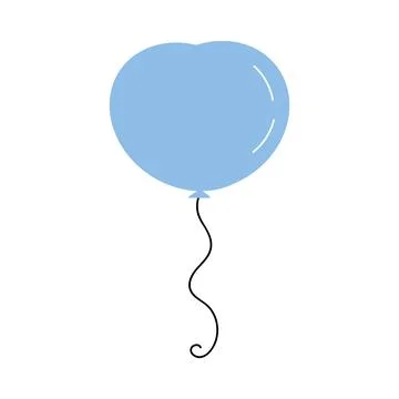 Balloon colored isolated flat style Stock Illustration