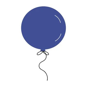 Balloon colored isolated flat style Stock Illustration