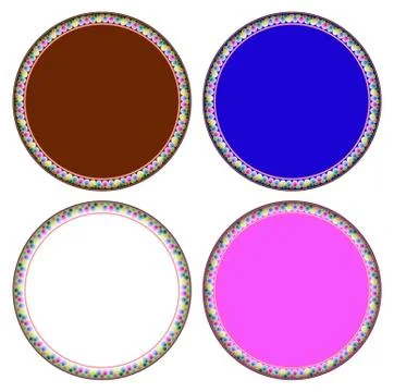 Balloon colorful circle frame Illustrazione stock