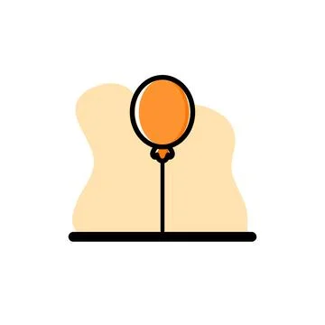 Balloon Conceptual Vector Illustration Design Icon Stock Illustration