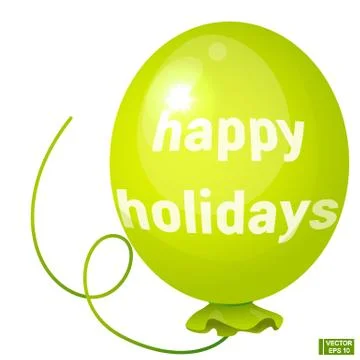 Balloon with congratulations Ilustração Stock