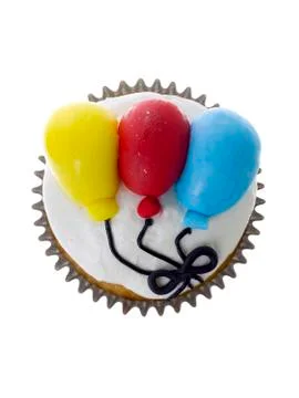 Balloon cupcake Stock Photos