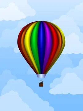 Balloon at daytime Stock Illustration