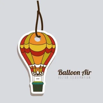 Balloon design over gray background vector illustration Stock Illustration