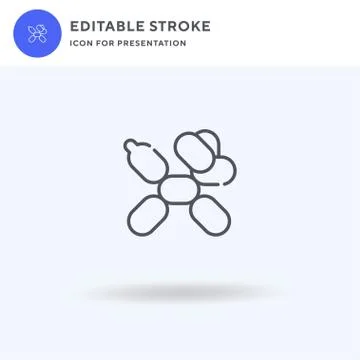 Balloon Dog icon vector, filled flat sign, solid pictogram isolated on white 스톡 일러스트