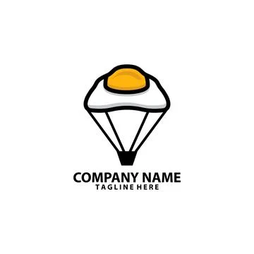 Balloon egg logo design vector Illustrazione stock