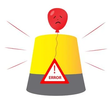 Balloon error message Stock Illustration