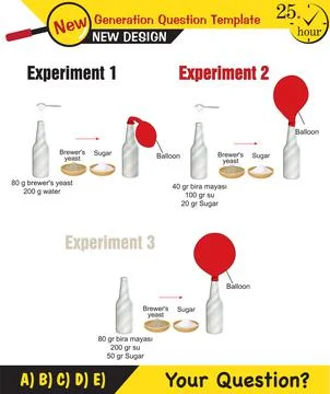 Balloon experiments Stock Illustration